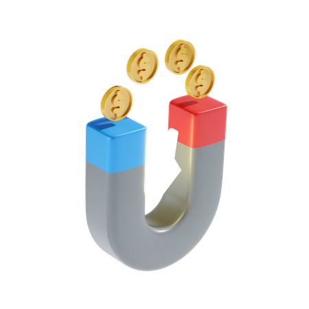 Aimant d'argent  3D Icon