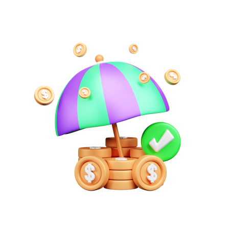 Assurance argent  3D Icon