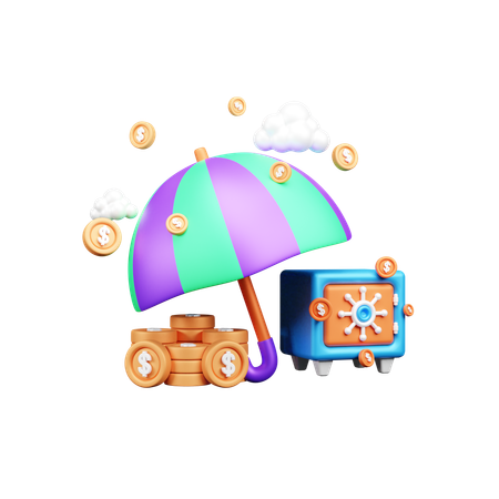 Assurance argent  3D Icon