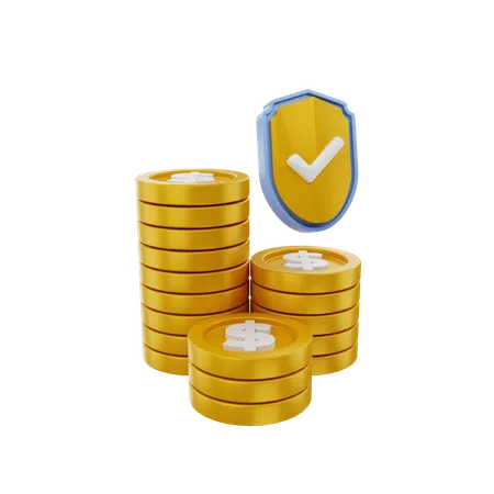 Assurance argent  3D Icon