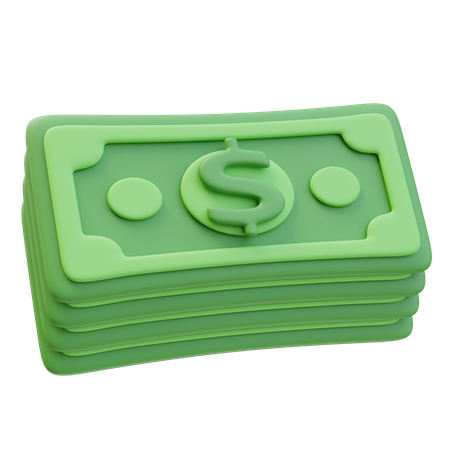 Pile de billets de banque  3D Icon