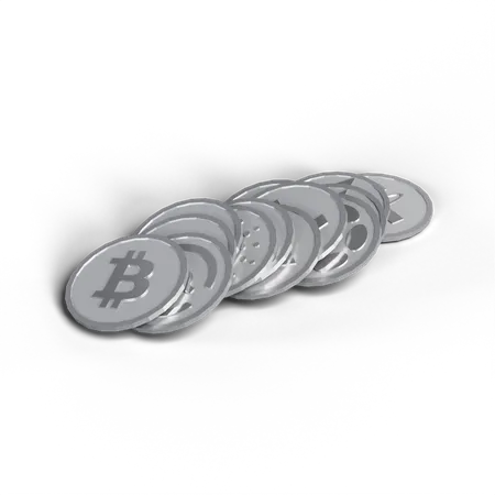 Bitcoin d'argent  3D Icon