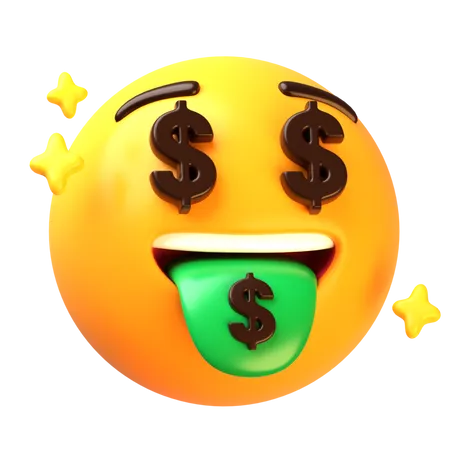 Visage de bouche à argent  3D Icon