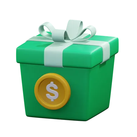 Cadeau d'argent  3D Icon