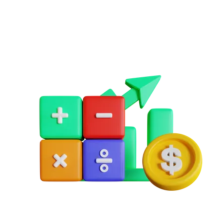 Calcul d'argent  3D Icon