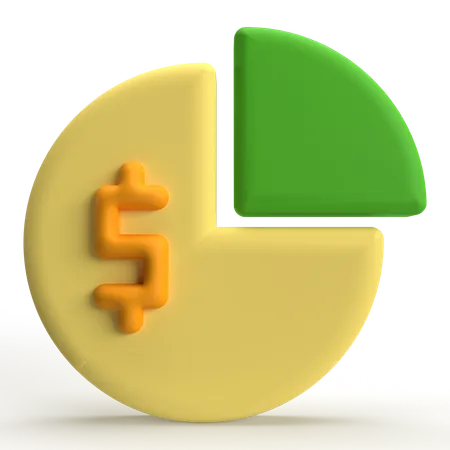 Diagramme circulaire d'argent  3D Icon