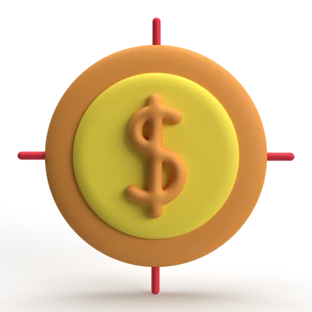 Cibler l'argent  3D Icon