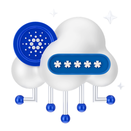 Sécurité du cloud monétaire  3D Icon