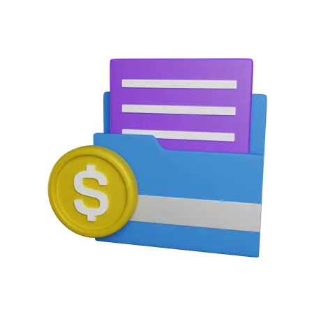 Contrat d'argent  3D Icon