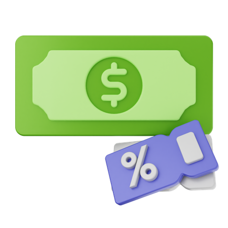 Coupon d'argent  3D Icon