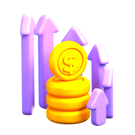 Croissance monétaire  3D Icon