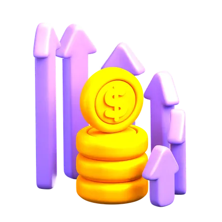 Croissance monétaire  3D Icon