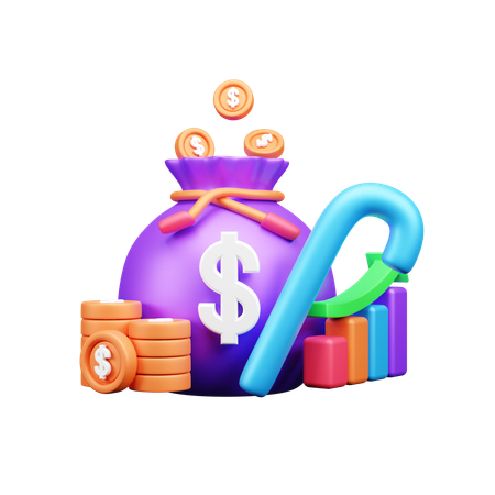 Croissance monétaire  3D Icon
