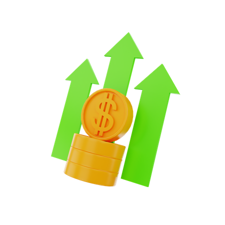 Croissance monétaire  3D Illustration