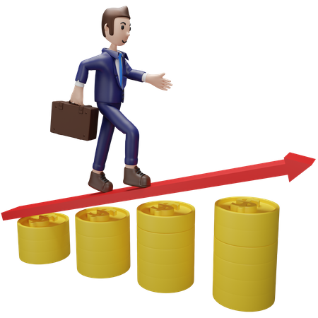 Croissance monétaire  3D Illustration