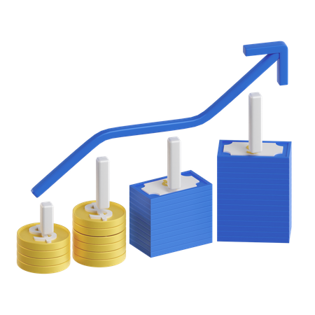 Croissance monétaire  3D Icon