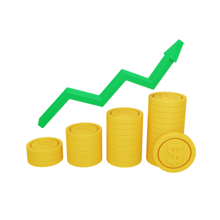 Croissance monétaire  3D Illustration