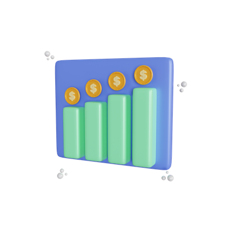 Croissance monétaire  3D Illustration