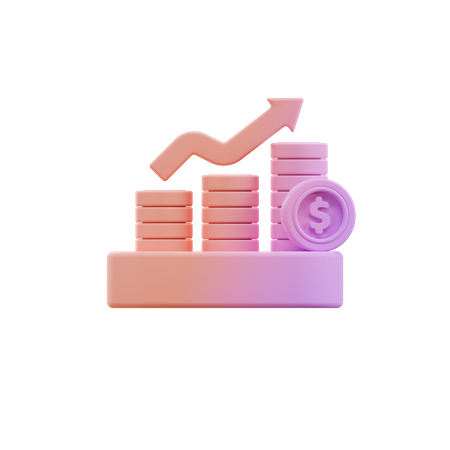 Croissance monétaire  3D Illustration