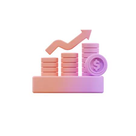 Croissance monétaire  3D Illustration