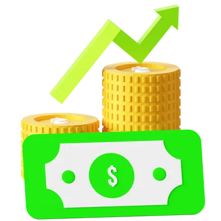 Croissance monétaire  3D Icon