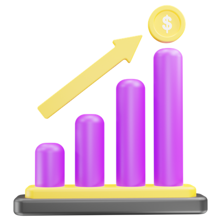 Croissance monétaire  3D Icon