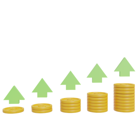 Croissance monétaire  3D Icon