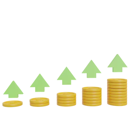 Croissance monétaire  3D Icon