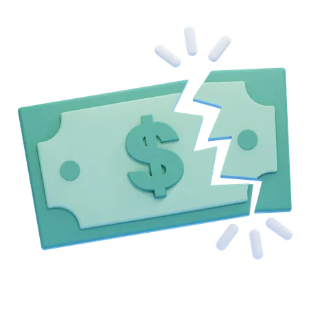 Argent déchiré  3D Icon