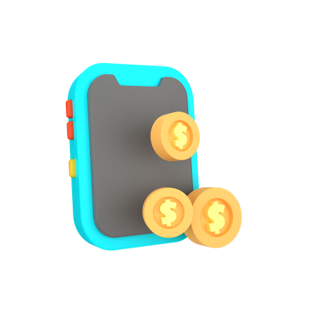 Argent en ligne  3D Icon