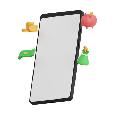 Argent en ligne  3D Icon