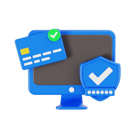 Sécurité de l'argent en ligne  3D Icon