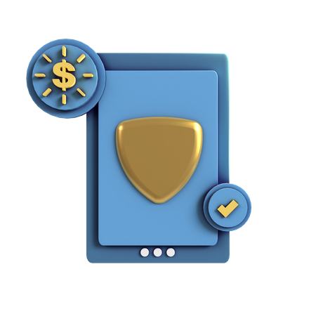 Sécurité de l'argent en ligne  3D Icon