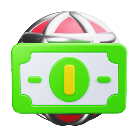 Argent mondial  3D Icon