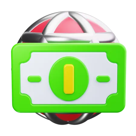 Argent mondial  3D Icon