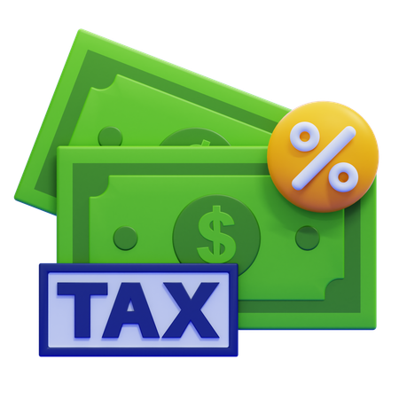 Impôt sur l'argent  3D Icon