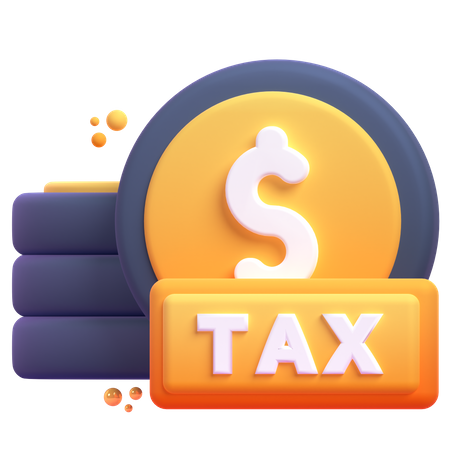 Impôt sur l'argent  3D Icon