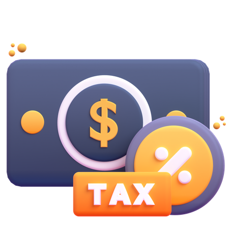 Impôt sur l'argent  3D Icon