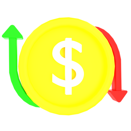 Inflation monétaire  3D Icon