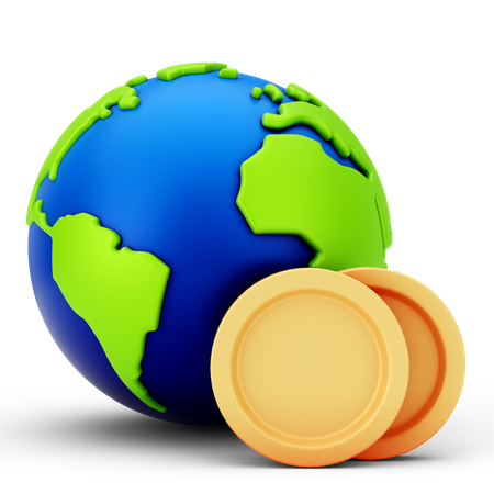 Argent mondial  3D Icon