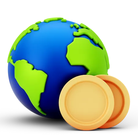 Argent mondial  3D Icon