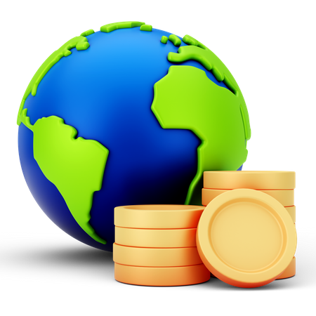 Argent mondial  3D Icon