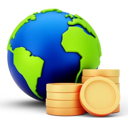 Argent mondial  3D Icon