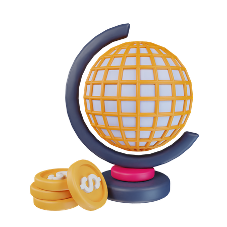 Argent mondial  3D Icon