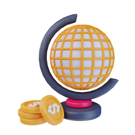 Argent mondial  3D Icon