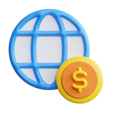 Argent mondial  3D Icon