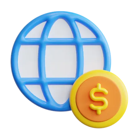 Argent mondial  3D Icon