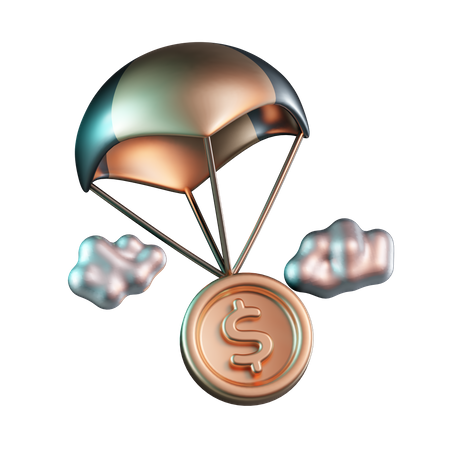 Parachute d'argent  3D Icon