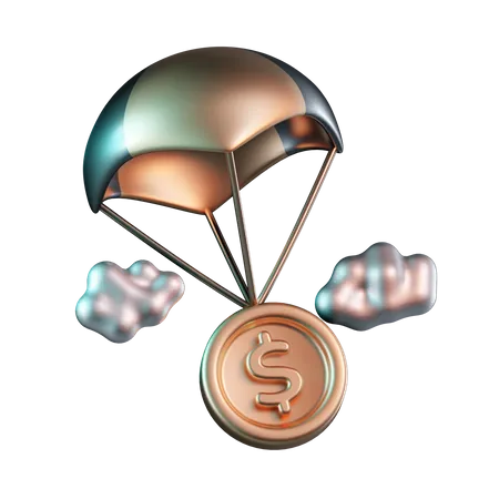 Parachute d'argent  3D Icon