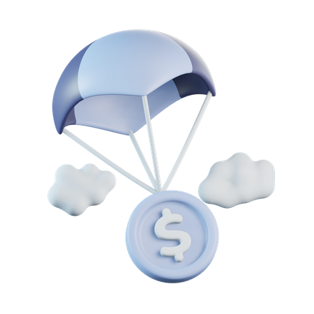 Parachute d'argent  3D Icon